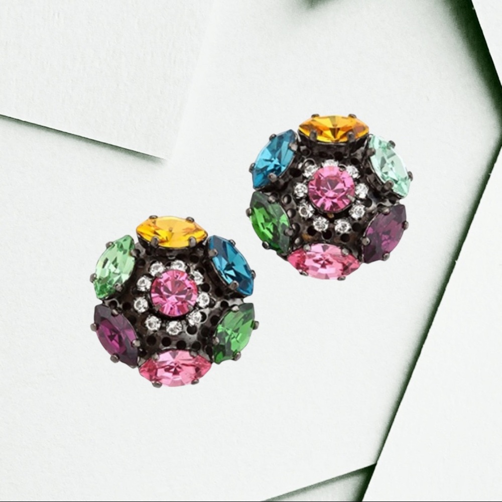 Erickson Beamon Earrings Modern Mughal Collection NWOT